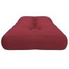 Coussin de palette rouge bordeaux 120x40x12 cm tissu 