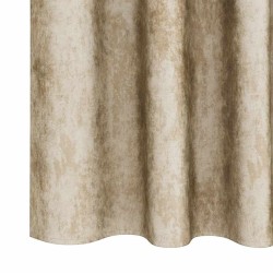 Rideaux en velours 2 pcs avec œillets crème 245x140 cm 