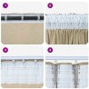 Rideaux en velours 2 pcs avec œillets crème 245x140 cm 
