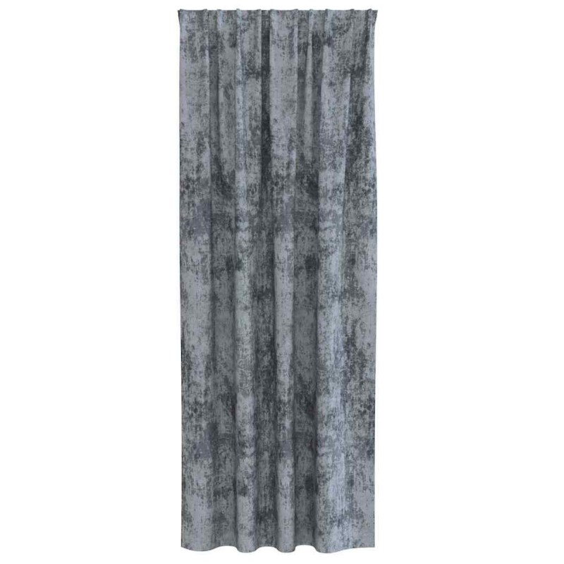 Rideaux en velours 2 pièces avec œillets gris argenté 245x140 cm 