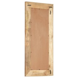 Miroir sculpté à la main 110x50x2,5 cm bois de manguier solide 