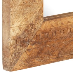 Miroir sculpté à la main 110x50x2,5 cm bois de manguier solide 