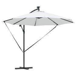 Parasol banane à mât déporté Couleur sable 294 x 294 x 248 cm 