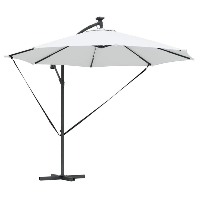 Parasol banane à mât déporté Couleur sable 294 x 294 x 248 cm 