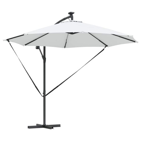 Parasol banane à mât déporté Couleur sable 294 x 294 x 248 cm 
