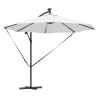 Parasol banane à mât déporté Couleur sable 294 x 294 x 248 cm 