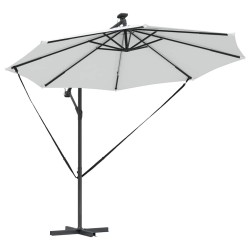 Parasol banane à mât déporté Couleur sable 294 x 294 x 248 cm 