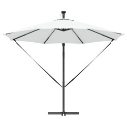Parasol banane à mât déporté Couleur sable 294 x 294 x 248 cm 