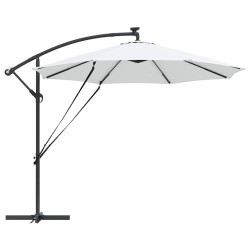 Parasol banane à mât déporté Couleur sable 294 x 294 x 248 cm 