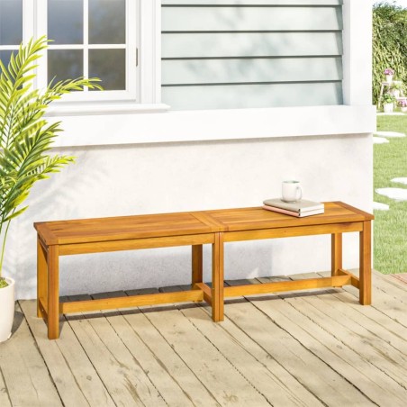 Banc de jardin 150x35x45 cm bois massif d'acacia 