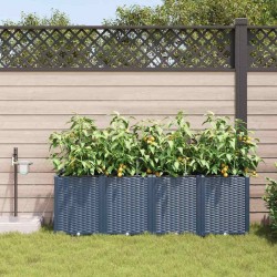 Jardinières de jardin 1 pc Gris 160 x 40 x 52 cm Plastique 
