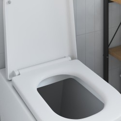 Siège de toilette à fixation rapide avec fermeture douce en Duroplast blanc 