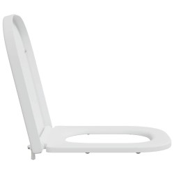 Siège de toilette à fixation rapide avec fermeture douce en Duroplast blanc 