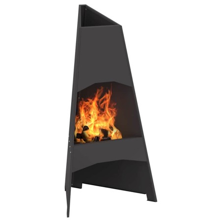 brasero pyramidal Noir 50x45x95 cm Acier 