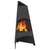 brasero pyramidal Noir 50x45x95 cm Acier 