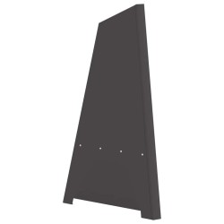 brasero pyramidal Noir 50x45x95 cm Acier 