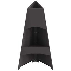 brasero pyramidal Noir 50x45x95 cm Acier 