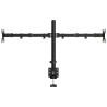 Support de moniteur double noir acier VESA 75/100 mm 
