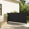 Auvent latéral rétractable noir 140x500 cm 