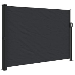 Auvent latéral rétractable noir 140x500 cm 