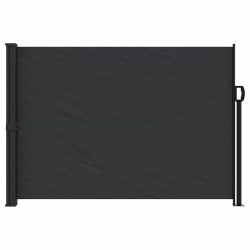 Auvent latéral rétractable noir 140x500 cm 