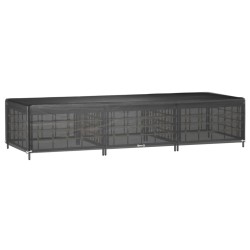 Housses pour chaise longue 2 pcs 12 œillets 205x75x40 cm PE 