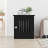 Meuble pour cage à chien en chêne noir 80 x 64,5 x 71 cm en bois d'ingénierie 