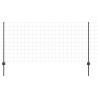 Set de clôture de jardin Ensemble de 2 Gris Acier revêtu de poudre 