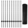 Set de clôture de jardin Ensemble de 2 Gris Acier revêtu de poudre 