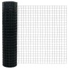 Set de clôture de jardin Ensemble de 2 Gris Acier revêtu de poudre 