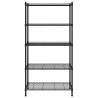 Étagère de rangement 5 niveaux 90x35x180 cm Noir 250 kg 