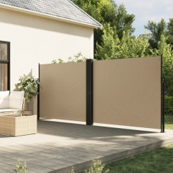 Auvent latéral rétractable beige 180x600 cm 