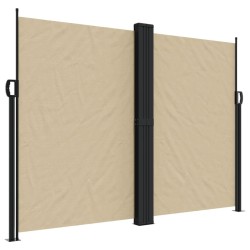 Auvent latéral rétractable beige 180x600 cm 