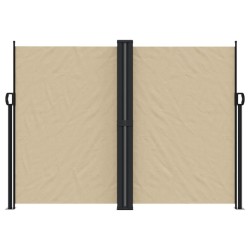 Auvent latéral rétractable beige 180x600 cm 