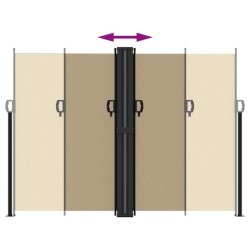 Auvent latéral rétractable beige 180x600 cm 