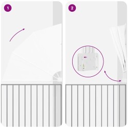 Écran de confidentialité pour balcon Blanc 160 x 160 cm tissu 