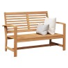 Banc de jardin Marron 110 x 64 x 76.5 cm Bois de teck massif 
