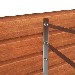 Lit surélevé de jardin rouillé 240x40x77 cm acier corten 