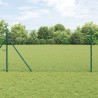 Jeu de Poteaux de Clôture Vert 1.4 x 10 m Acier galvanisé 