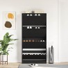 Armoire à chaussures Chêne noir Bois d'ingénierie 
