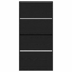 Armoire à chaussures Chêne noir Bois d'ingénierie 