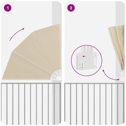 Écran de confidentialité pour balcon Beige 160 x 160 cm tissu 