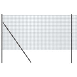 Kit de poteaux de clôture recouvert de PVC Ensemble de 2 Gris 