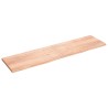 Comptoir de salle de bain marron 200x50x(2-4) cm bois traité 
