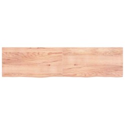 Comptoir de salle de bain marron 200x50x(2-4) cm bois traité 