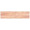 Comptoir de salle de bain marron 200x50x(2-4) cm bois traité 