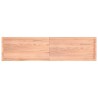 Comptoir de salle de bain marron 200x50x(2-4) cm bois traité 