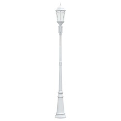 Poteau de lumière de jardin 2 lampes E27 Blanc 235 cm Aluminium 