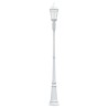 Poteau de lumière de jardin 2 lampes E27 Blanc 235 cm Aluminium 