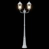 Poteau de lumière de jardin 2 lampes E27 Blanc 235 cm Aluminium 
